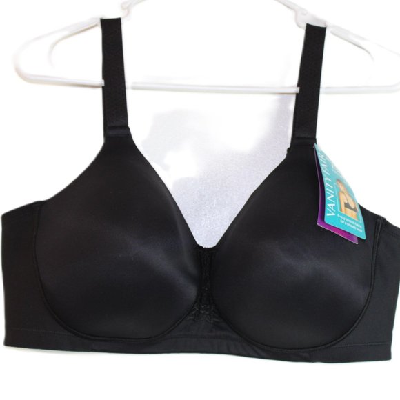 Vanity Fair Black Bra Full-Figure Wireless Size 42DD - Picture 4 of 8